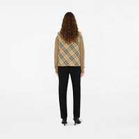 Reversible Check Nylon Puffer Gilet in Sand - Women | Burberry® Official