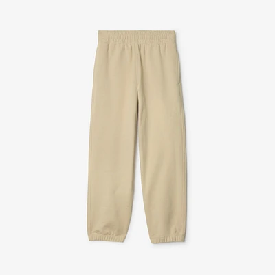 Check Label Cotton Jogging Pants in Nutmeg - Women | Burberry® Official