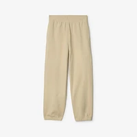 Check Label Cotton Jogging Pants in Nutmeg - Women | Burberry® Official