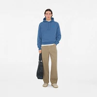 EKD Badge Cotton Hoodie in Pool - Men | Burberry® Official