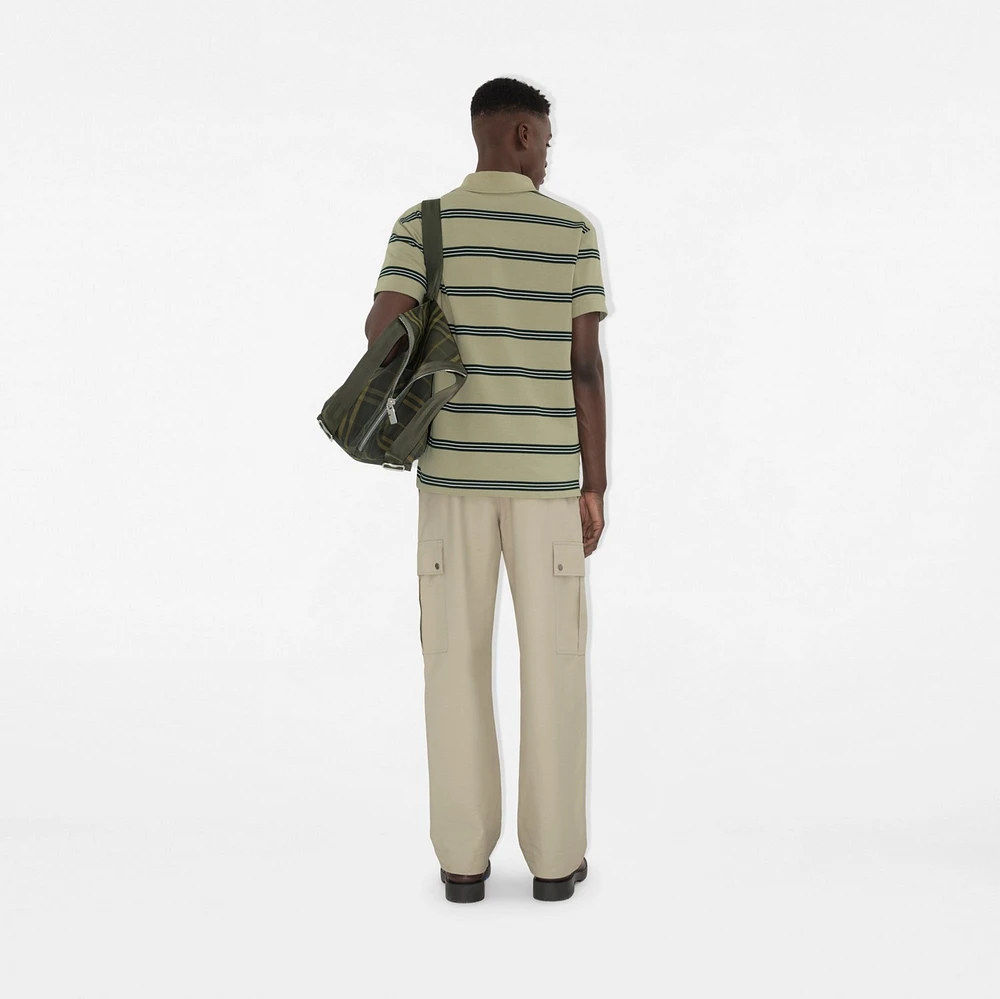 Striped Cotton Polo Shirt in Shire - Men | Burberry® Official