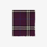 Check Wool Scarf in Pansy | Burberry® Official