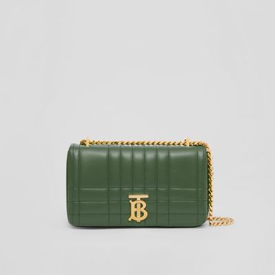 Quilted Leather Small Lola Bag in Deep Emerald Green - Women | Burberry® Official