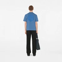 EKD Badge Cotton T-shirt in Pool - Men | Burberry® Official