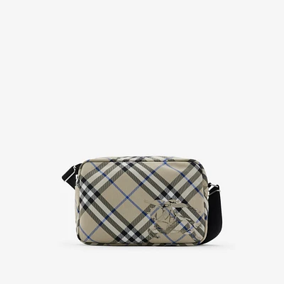 Check Crossbody Bag in Lichen - Men | Burberry® Official