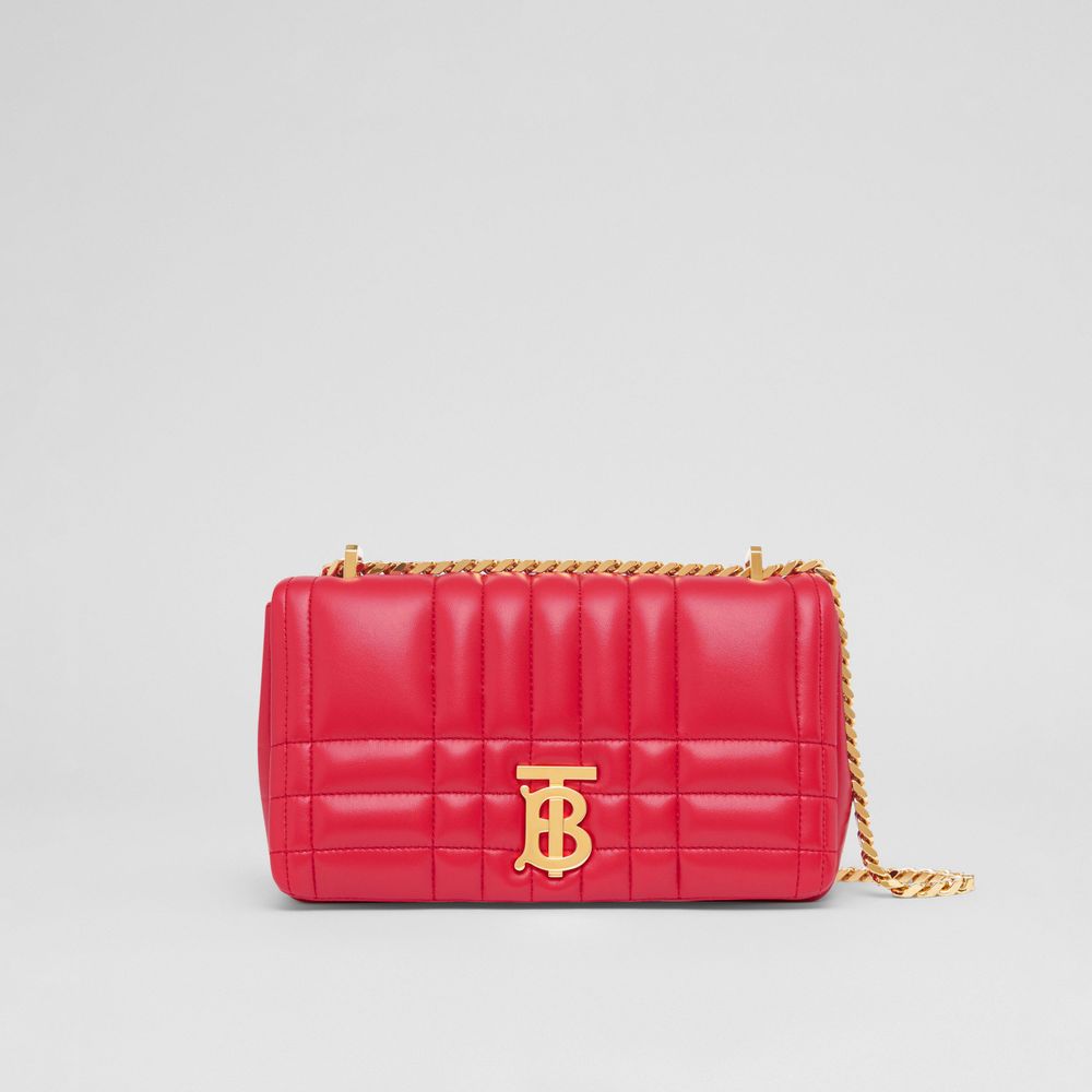 Quilted Leather Small Lola Bag in Bright Red - Women | Burberry® Official