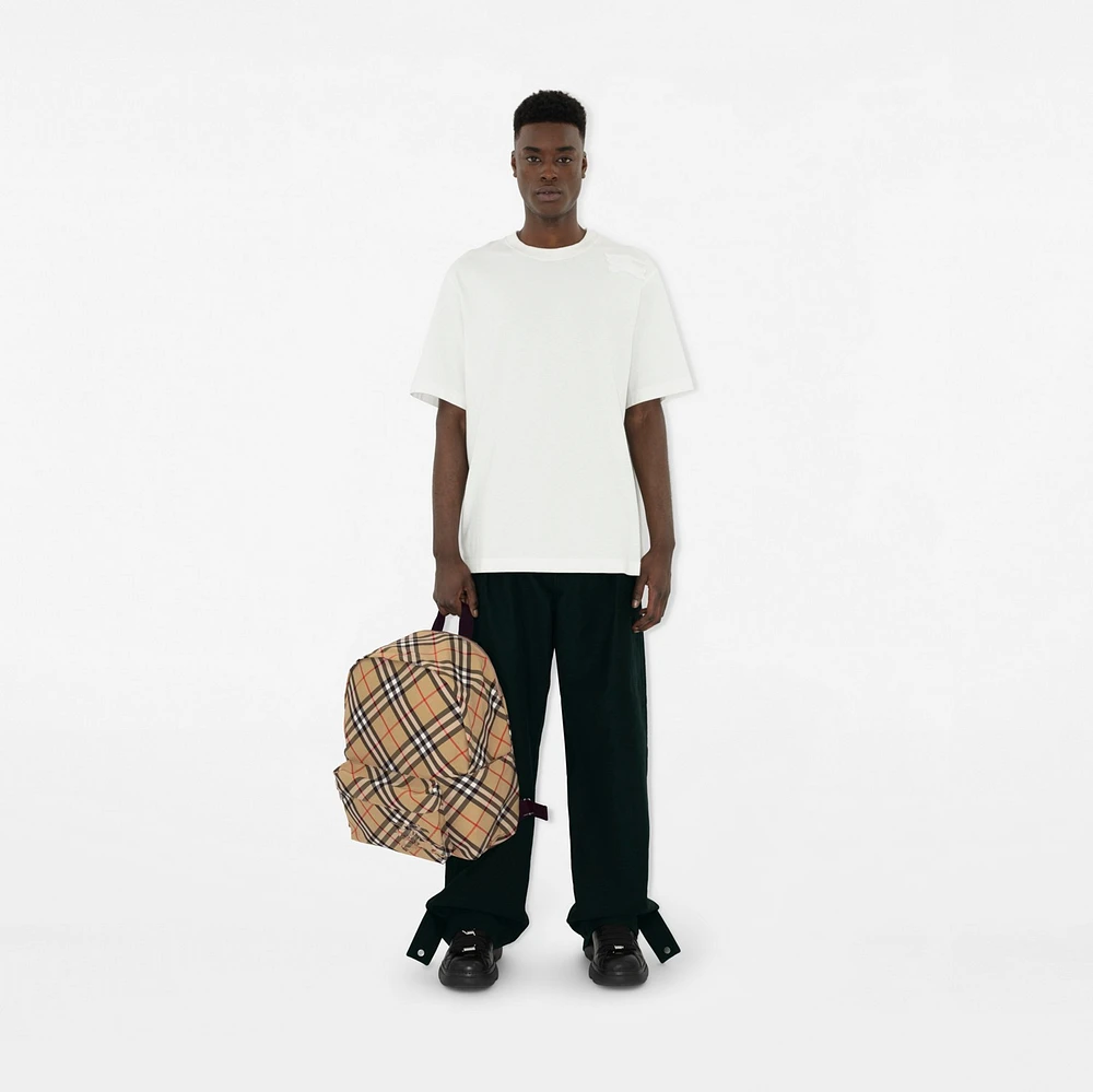 Check Backpack in Sand - Men | Burberry® Official