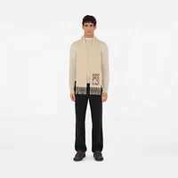 Check Label Cashmere Scarf in Nutmeg | Burberry® Official