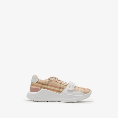 Check Sneakers in Teacup pink - Women, Nylon, Technical | Burberry® Official