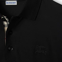 Long-sleeve Cotton Polo Shirt in Black - Men | Burberry® Official