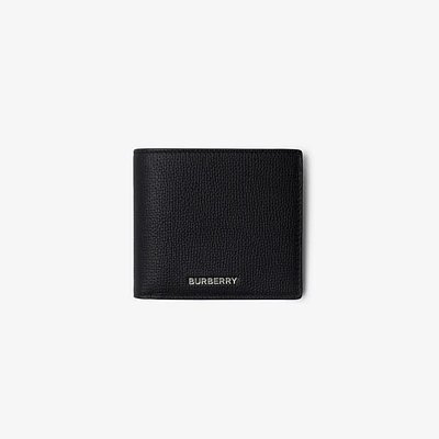 Leather Bifold Coin Wallet in Black - Men | Burberry® Official