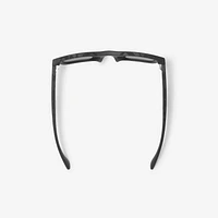 Embossed Check Square Sunglasses in Black - Men | Burberry® Official