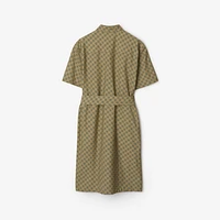 Check Cotton Shirt Dress in Light sage - Women | Burberry® Official