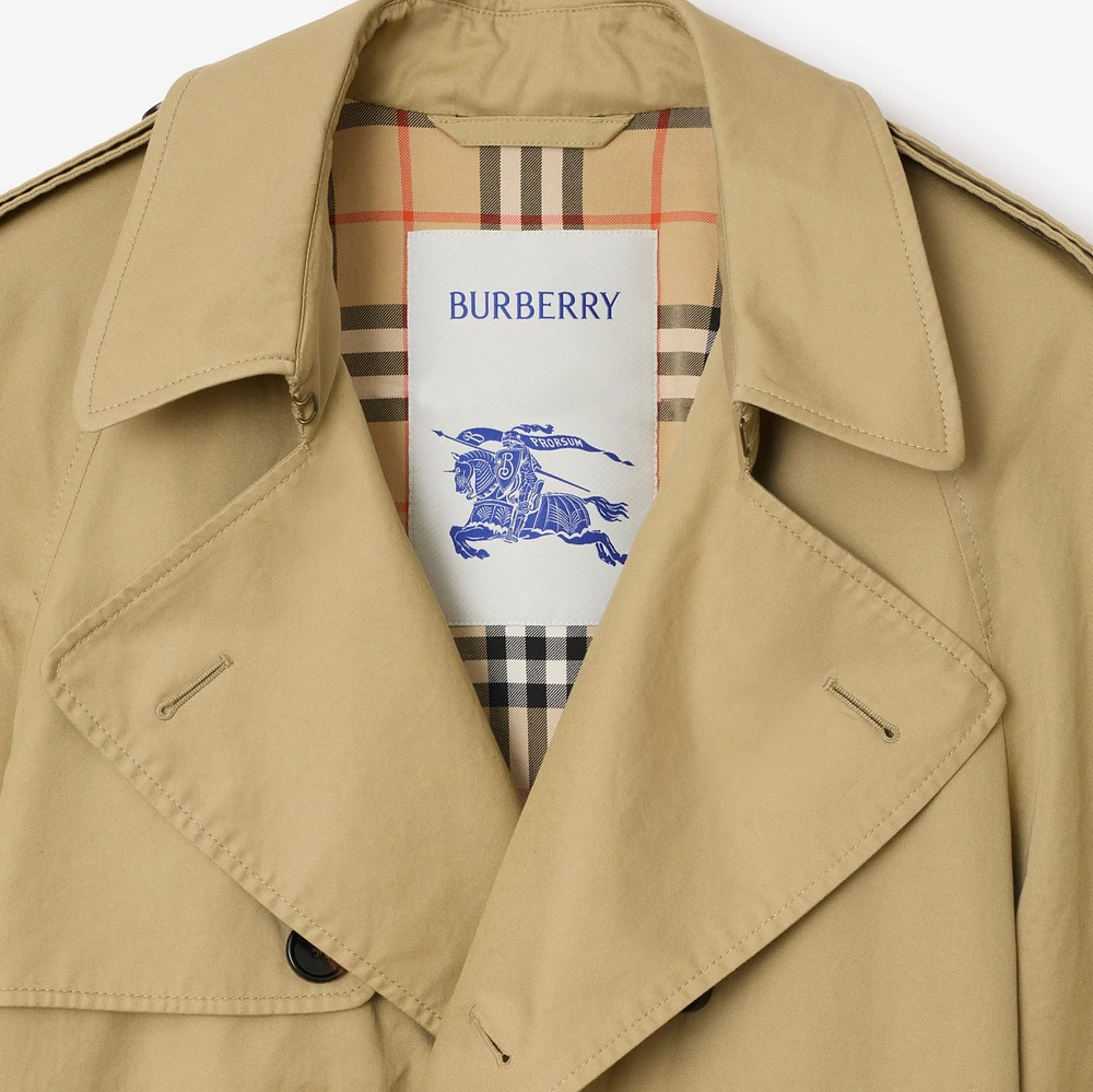 Mid-length Gabardine Trench Coat in Hamper - Men | Burberry® Official