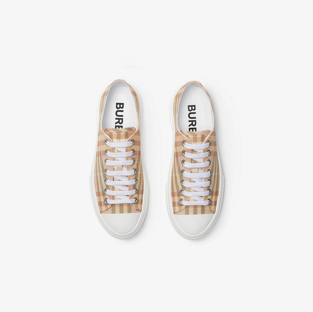 Check Sneakers in Teacup - Women, Nylon | Burberry® Official