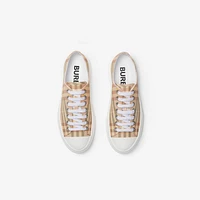 Check Sneakers in Teacup - Women, Nylon | Burberry® Official