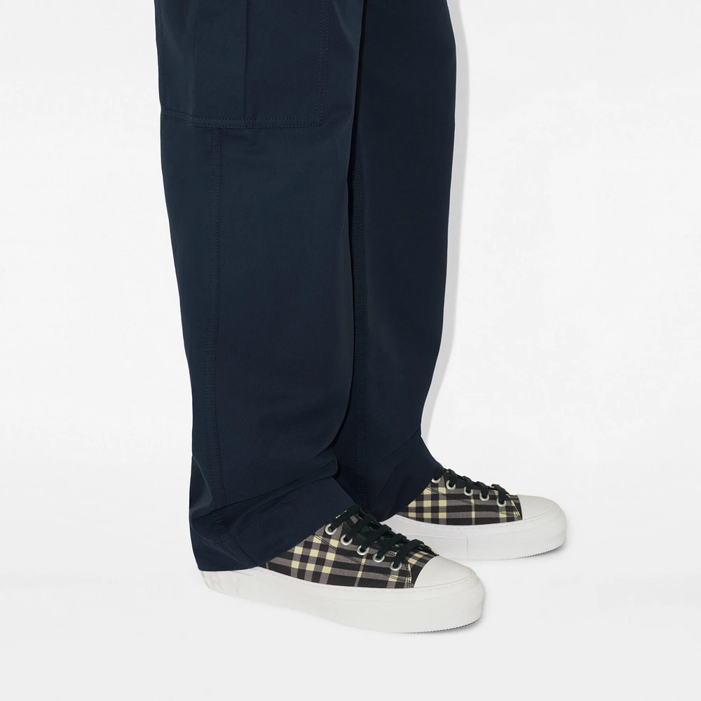 Check Sneakers in Black/calico - Men, Nylon | Burberry® Official