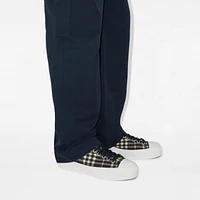 Check Sneakers in Black/calico - Men, Nylon | Burberry® Official