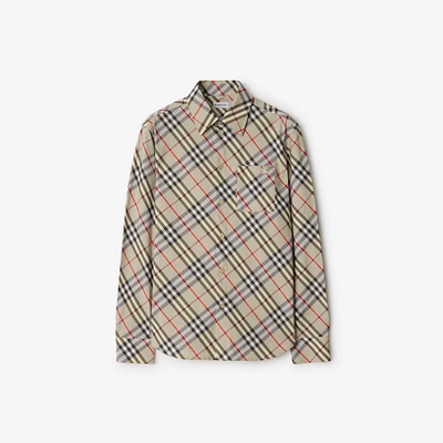 Regular Fit Check Cotton Shirt in Chipping - Women | Burberry® Official