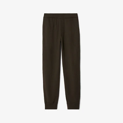 Petite Logo Wool Jogging Pants in Otter - Women | Burberry® Official