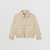 Thomas Bear Appliqué Cotton Harrington Jacket Almond Beige | Burberry® Official
