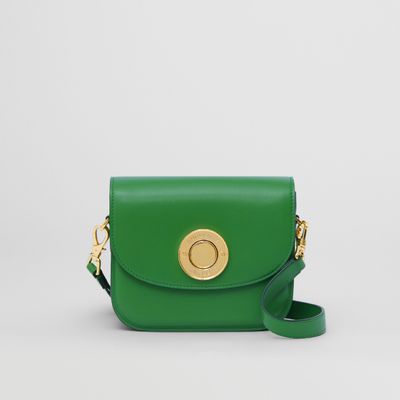 Leather Small Elizabeth Bag in Deep Emerald Green - Women | Burberry® Official