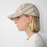 Check Baseball Cap in Flax - Men | Burberry® Official