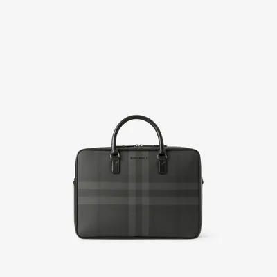 Ainsworth Briefcase in Charcoal - Men | Burberry® Official