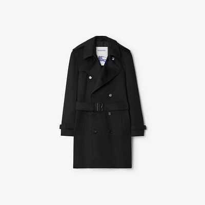 Mid-length Cashmere Trench Coat in Black - Men | Burberry® Official