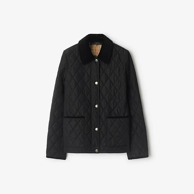 Quilted Nylon Jacket in Black/sand - Women | Burberry® Official