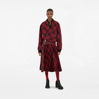 Check Wool Blend Tights in Snug/pillar | Burberry® Official