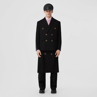 EKD Button Detail Tailored Jacket Black - Men | Burberry® Official