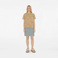 EKD Cotton T-shirt in Flax - Women | Burberry® Official