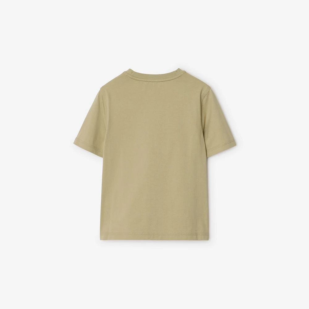 Daisy Logo Cotton T-shirt in Hunter | Burberry® Official