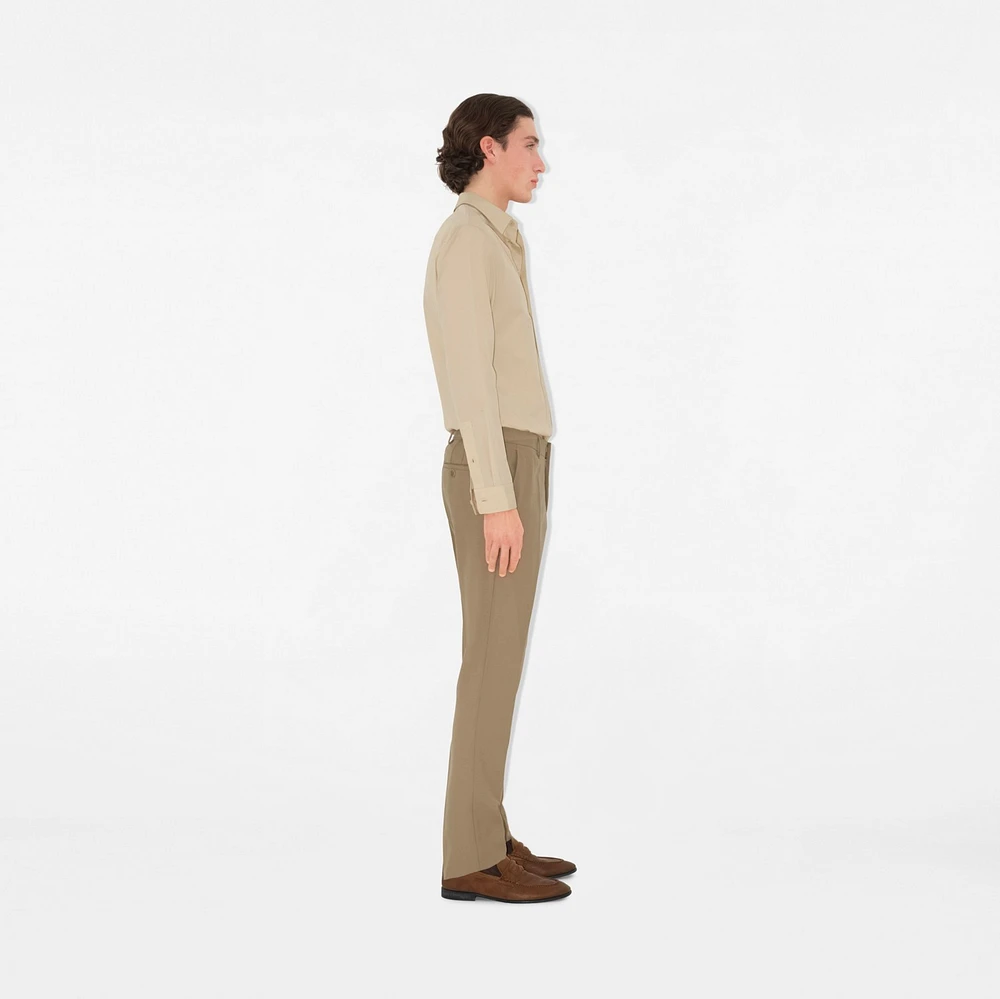 Wool Tailored Trousers in Puddle - Men | Burberry® Official