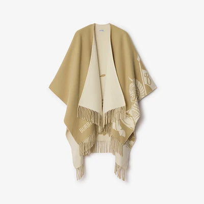EKD Wool Cashmere Cape in Sand | Burberry® Official