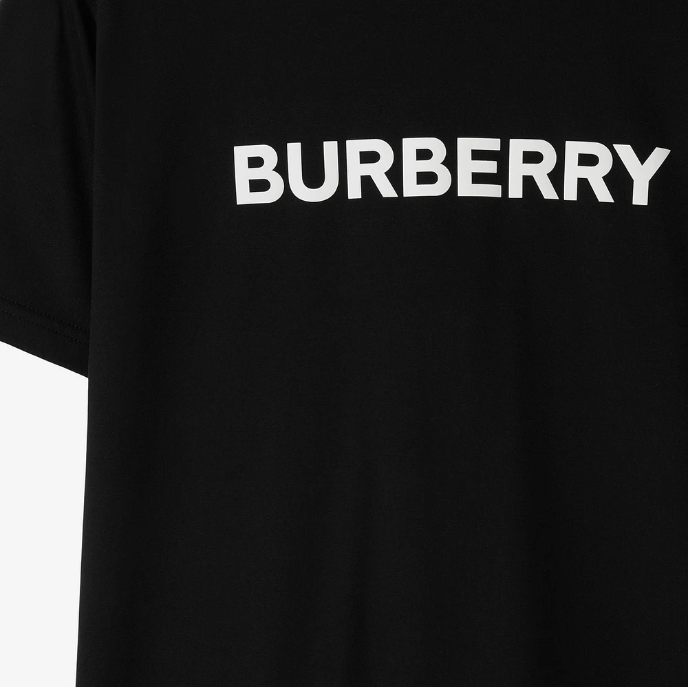 Logo Cotton T-shirt in Black - Women | Burberry® Official