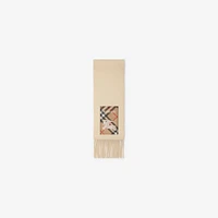 Check Label Cashmere Scarf in Nutmeg | Burberry® Official