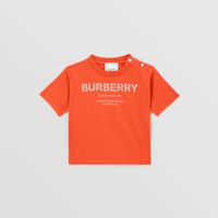 Horseferry Print Cotton T-shirt Vermilion Red - Children | Burberry® Official