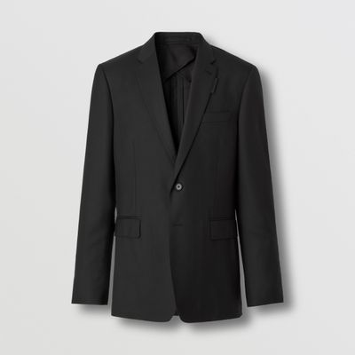 Slim Fit Wool Tailored Jacket Black - Men | Burberry® Official