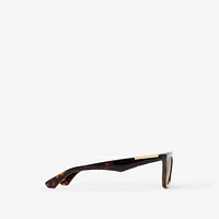 Classic Rectangular Sunglasses​ in Tortoiseshell - Men | Burberry® Official