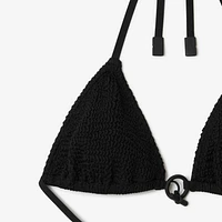 Bikini Top in Black - Women, Nylon | Burberry® Official