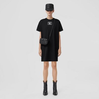 Prorsum Label Cotton T-shirt Dress Black - Women | Burberry® Official