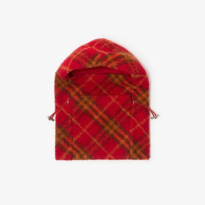 Check Fleece Snood in Currant - Women | Burberry® Official