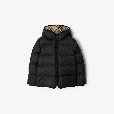 Nylon Puffer Coat in Black | Burberry® Official