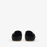 Check Suede Urchin Clogs in Black - Men | Burberry® Official