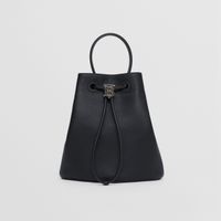 Grainy Leather Small TB Bucket Bag in Black - Women | Burberry® Official