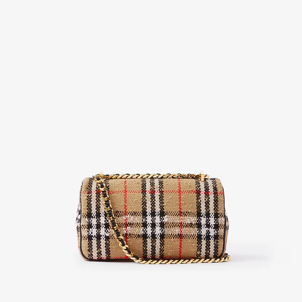 Small Lola Bag in Archive beige - Women, Vintage Check | Burberry® Official