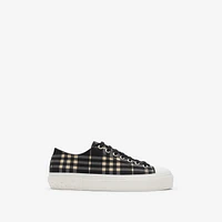 Check Sneakers in Black/calico - Men, Nylon | Burberry® Official