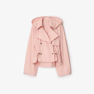 Tropical Gabardine Hooded Trench Jacket in Flora - Women | Burberry® Official